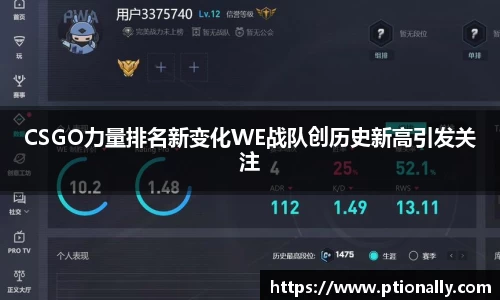 CSGO力量排名新变化WE战队创历史新高引发关注